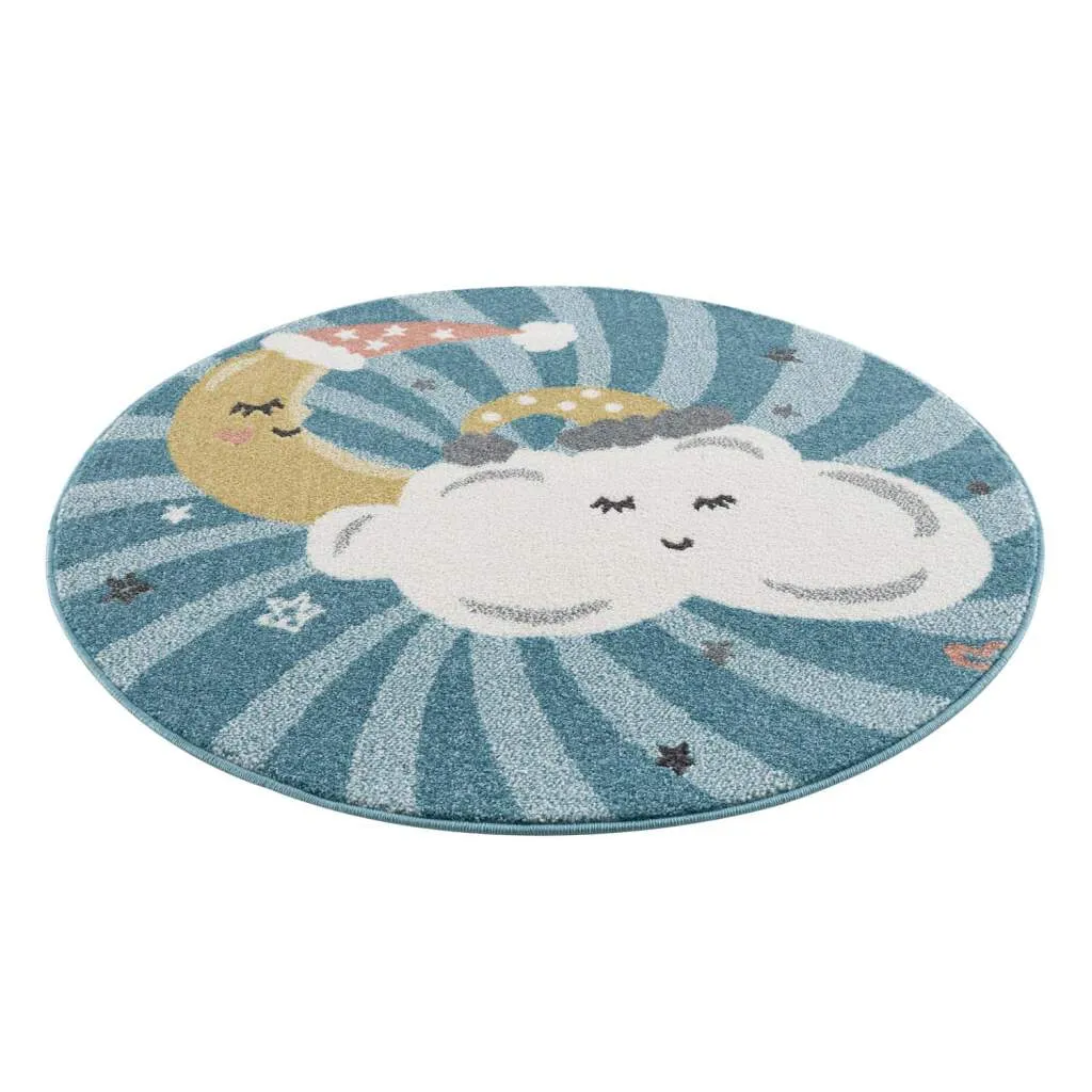 Kinderteppich - Night Clouds Rund (multi)