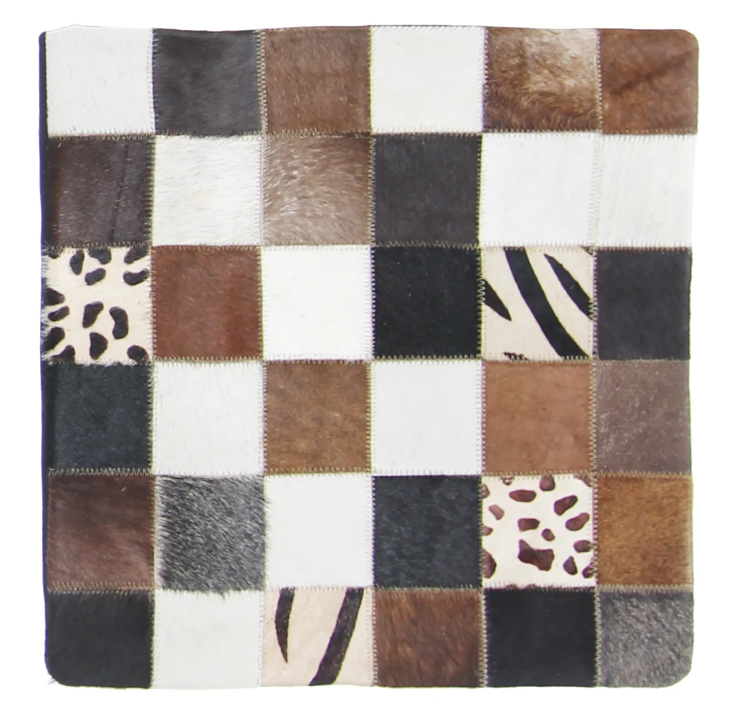 Kuhfell-Kissen (kissenbezug) 45 x 45 cm
