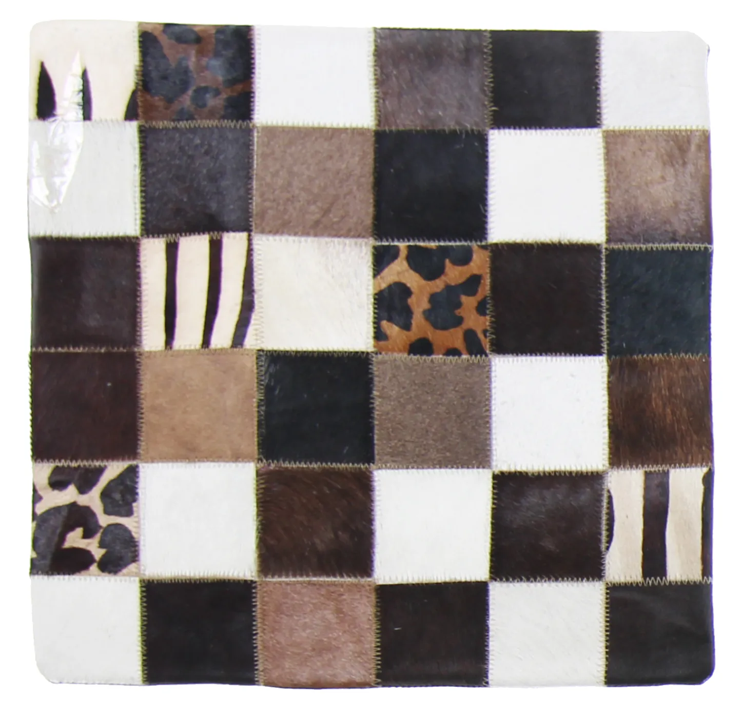 Kuhfell-Kissen (kissenbezug) 45 x 45 cm