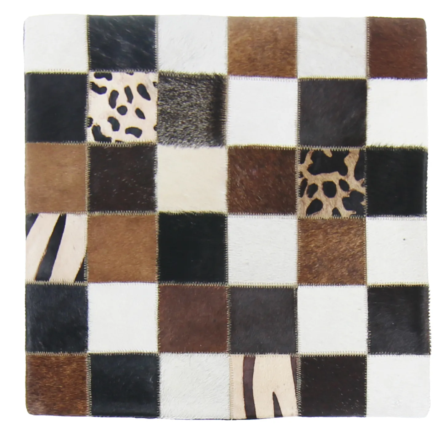 Kuhfell-Kissen (kissenbezug) 45 x 45 cm