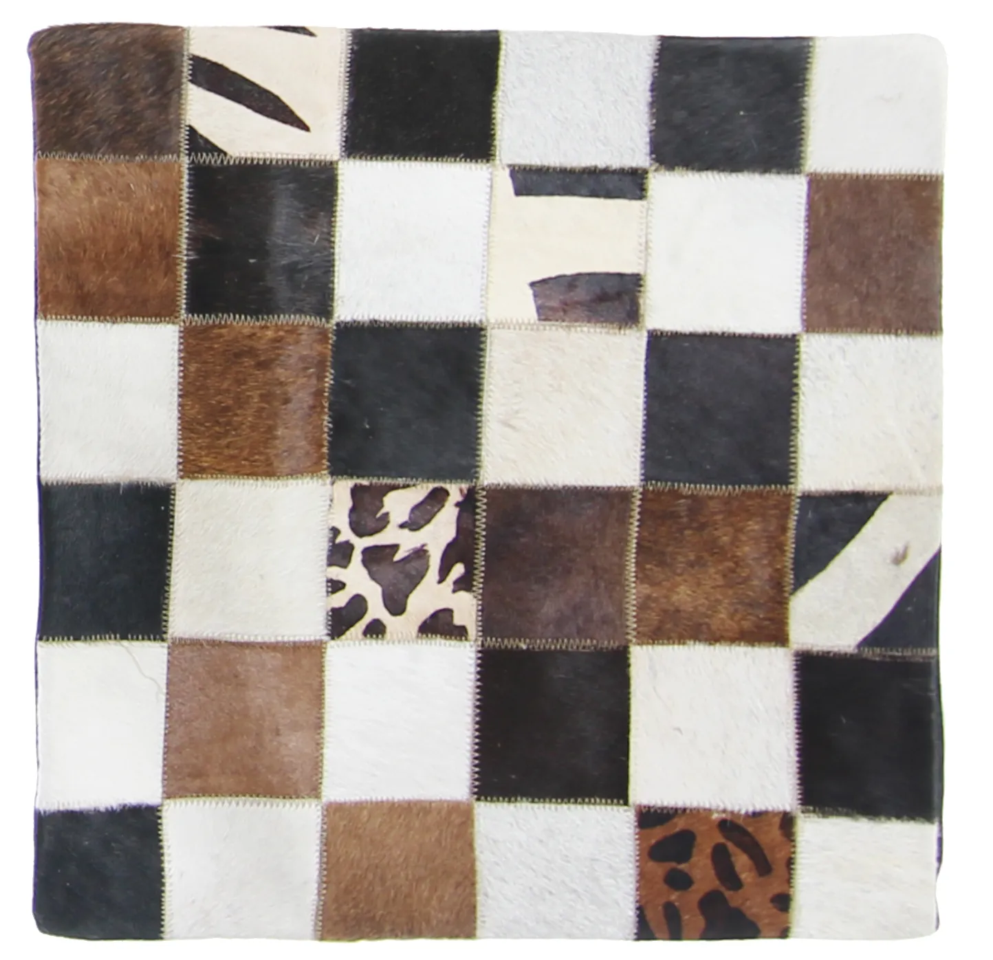 Kuhfell-Kissen (kissenbezug) 45 x 45 cm