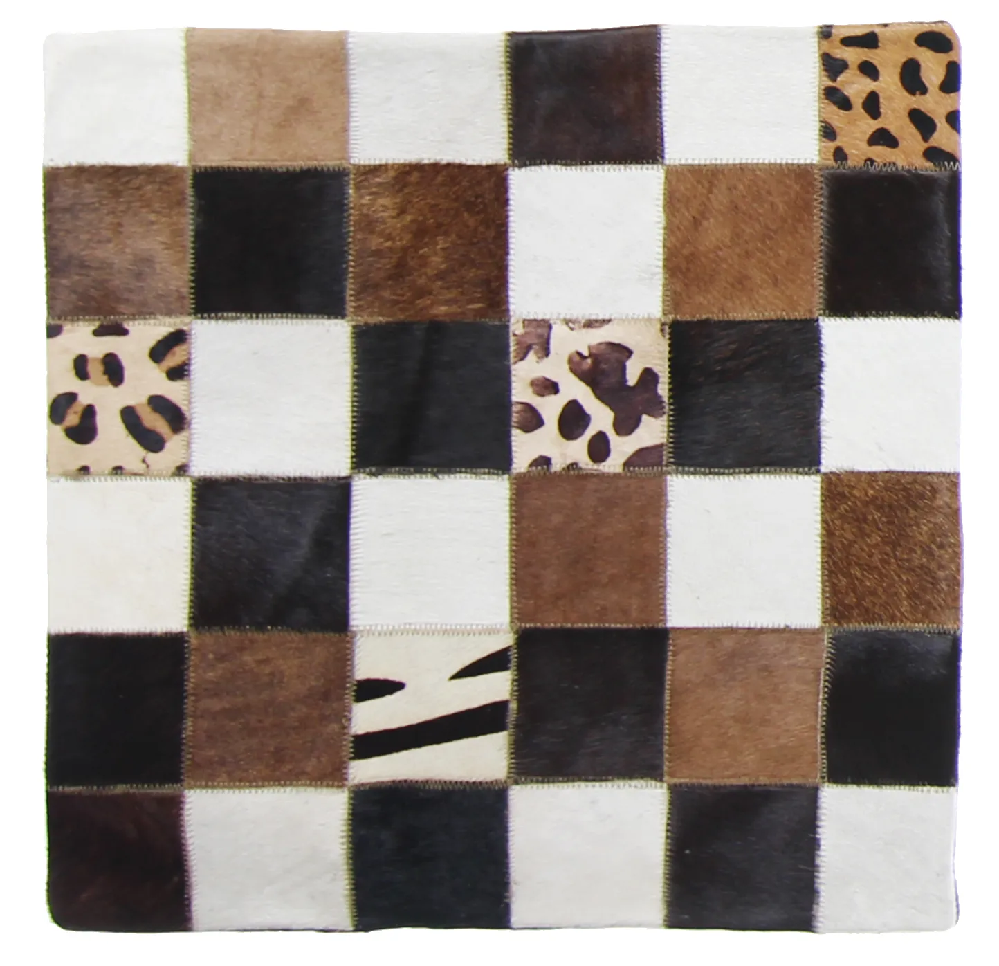 Kuhfell-Kissen (kissenbezug) 45 x 45 cm
