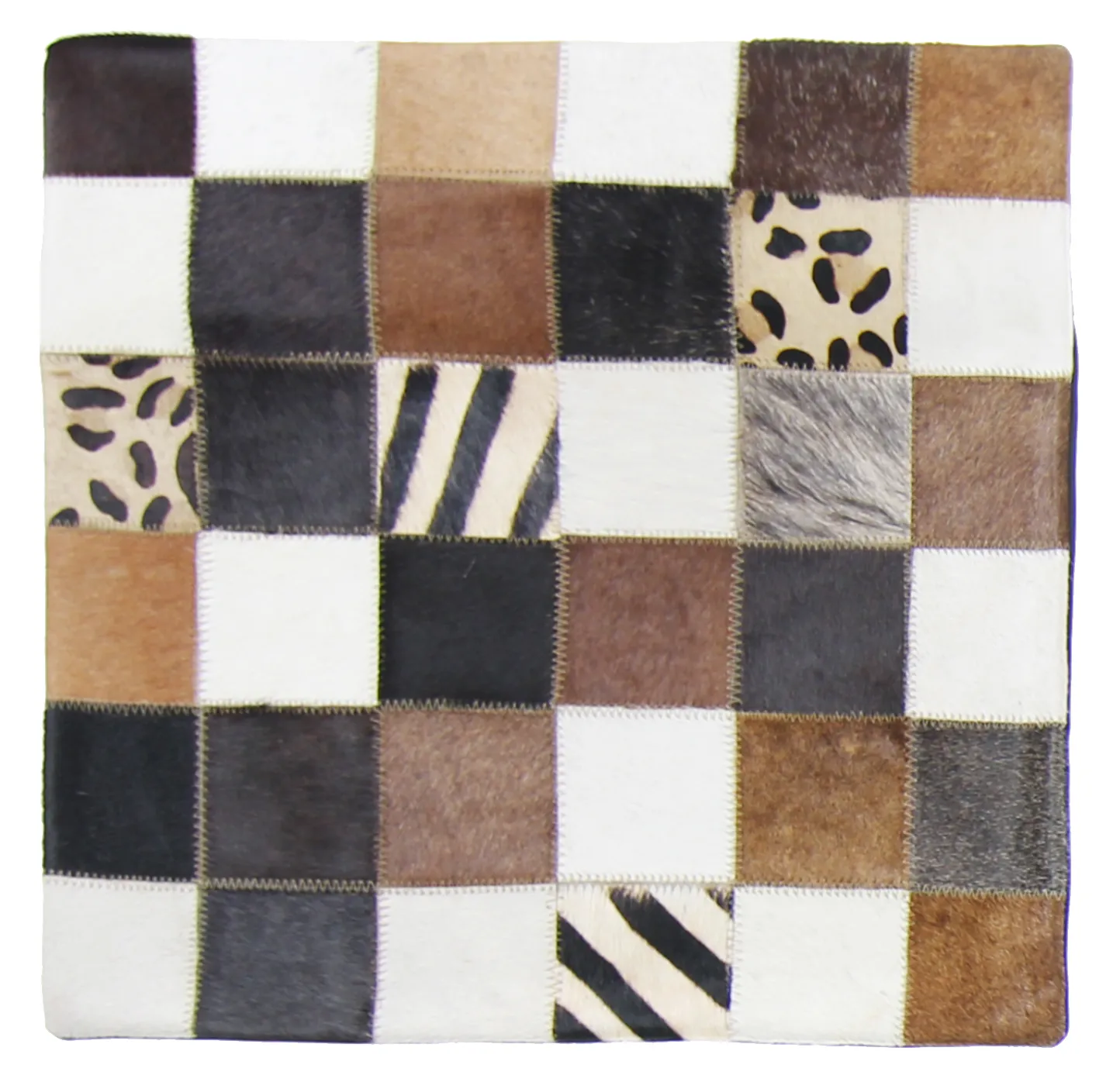 Kuhfell-Kissen (kissenbezug) 45 x 45 cm