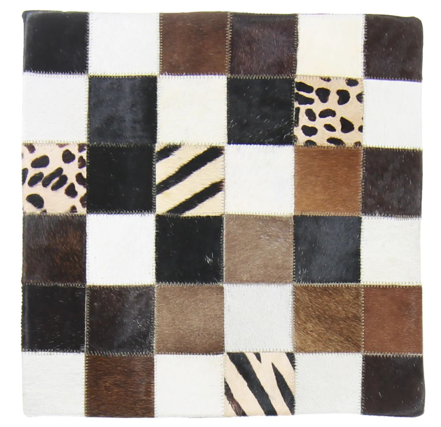 Kuhfell-Kissen (kissenbezug) 45 x 45 cm