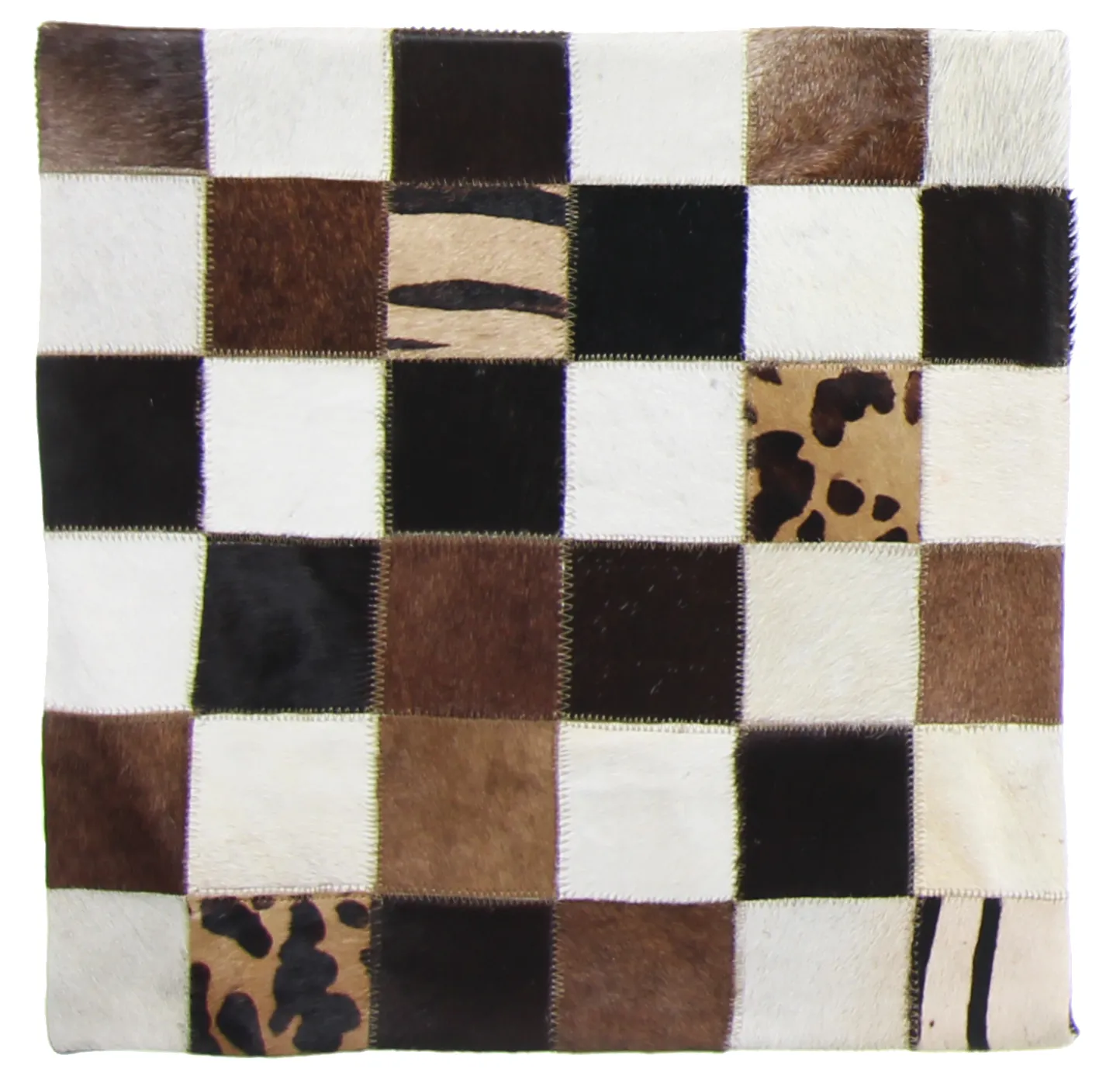Kuhfell-Kissen (kissenbezug) 45 x 45 cm