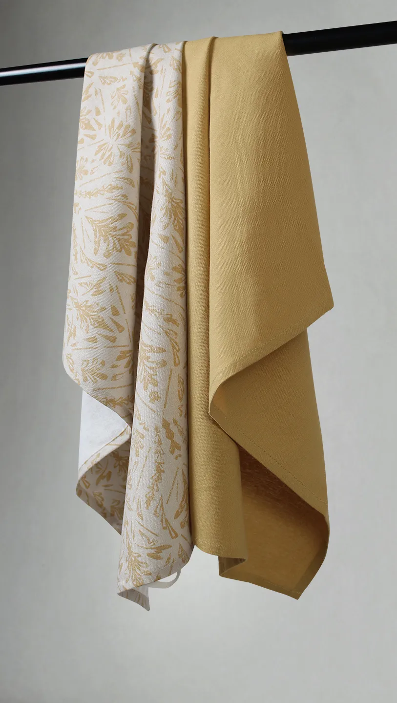 Küchenhandtücher im 2er-Pack - Helmi (yellow)