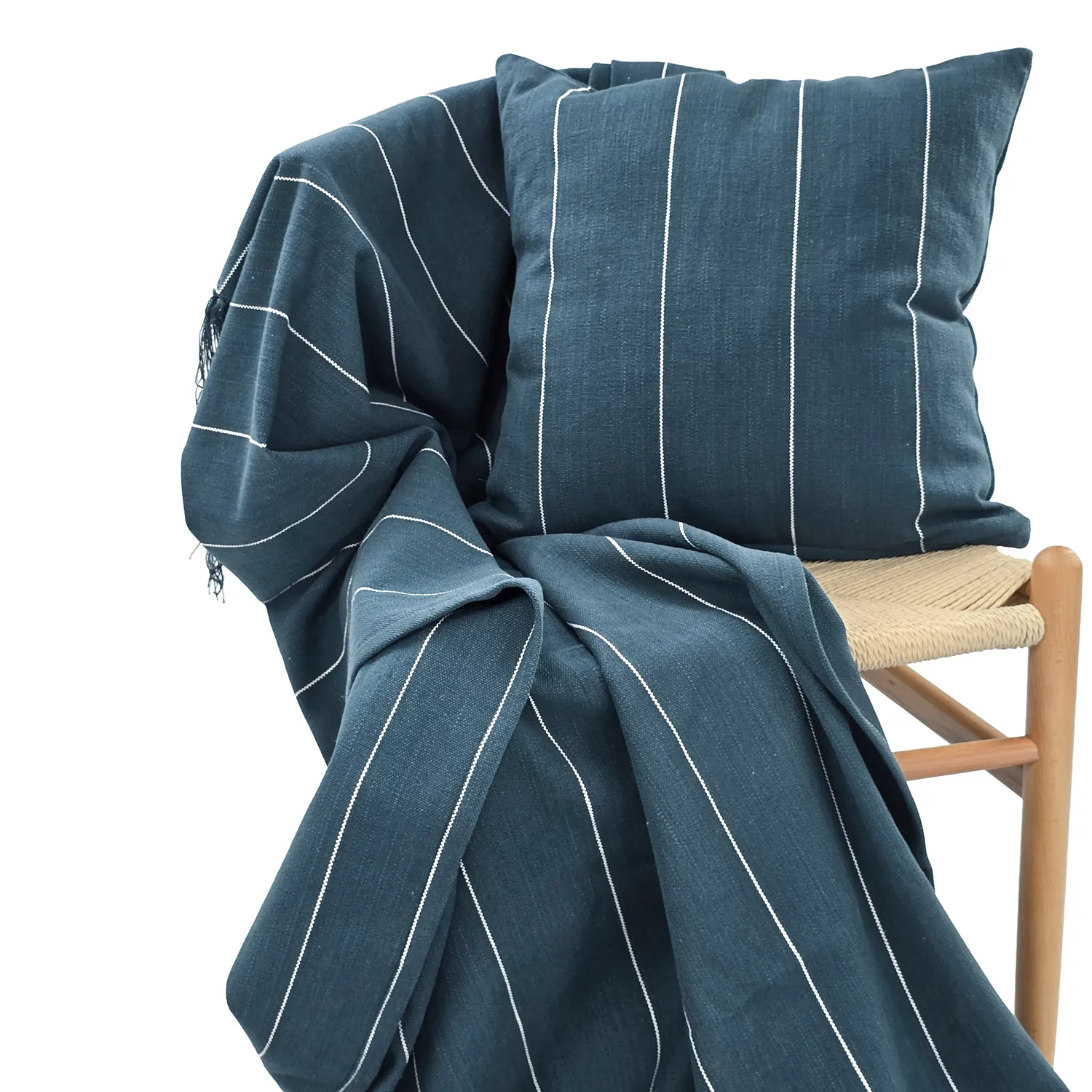 Kissenbezug - Martina Stripe (blau/weiß)
