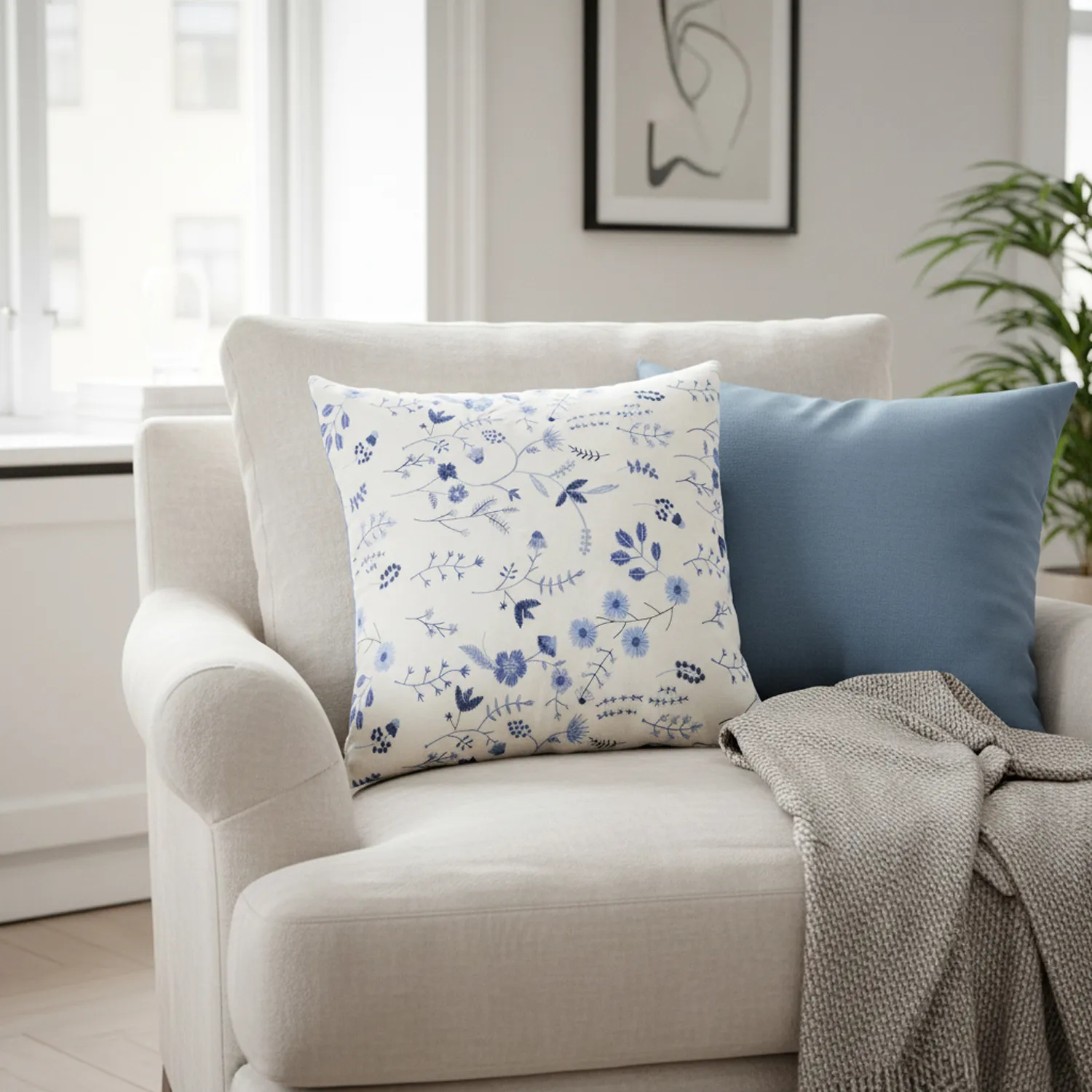 Kissenbezug - Stavanger Embroidered Cushion Cover (mehrfarbig)