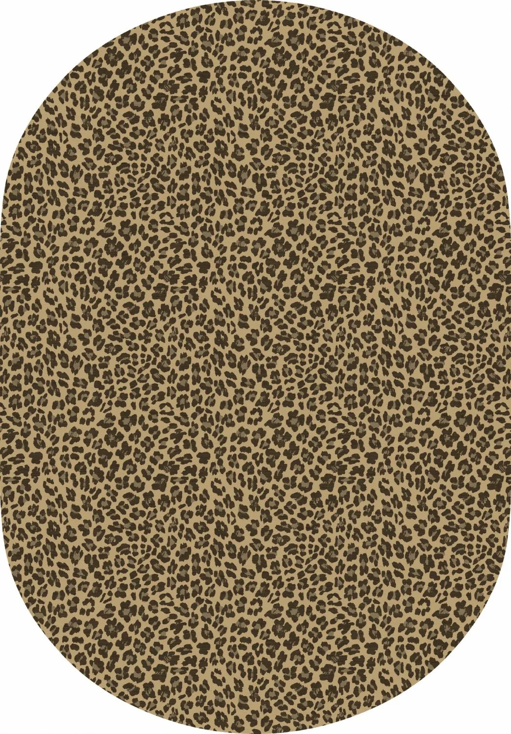 Ovaler Teppich - Leopard (braun)