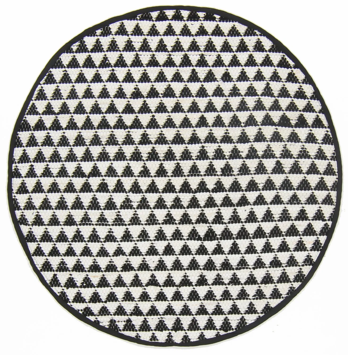 Runde Teppiche - Lindby (schwarz/weiß)