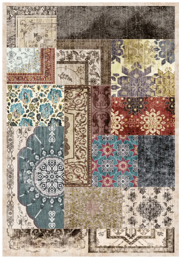 Wilton-Teppich - Linosa (bunt)