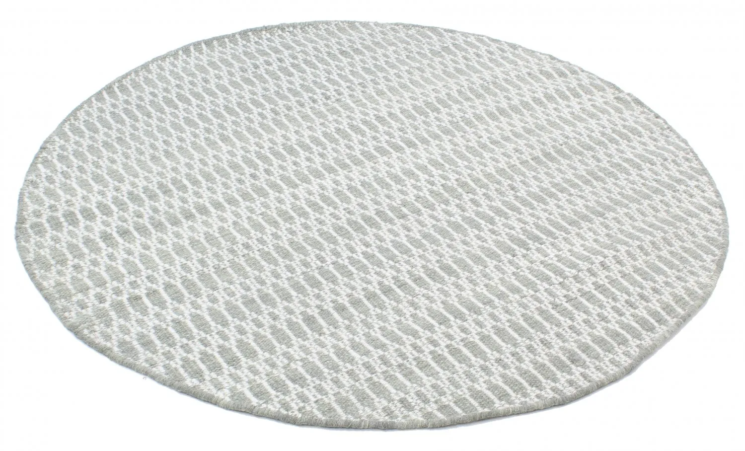 Runde Teppiche - Long Stitch (grau)