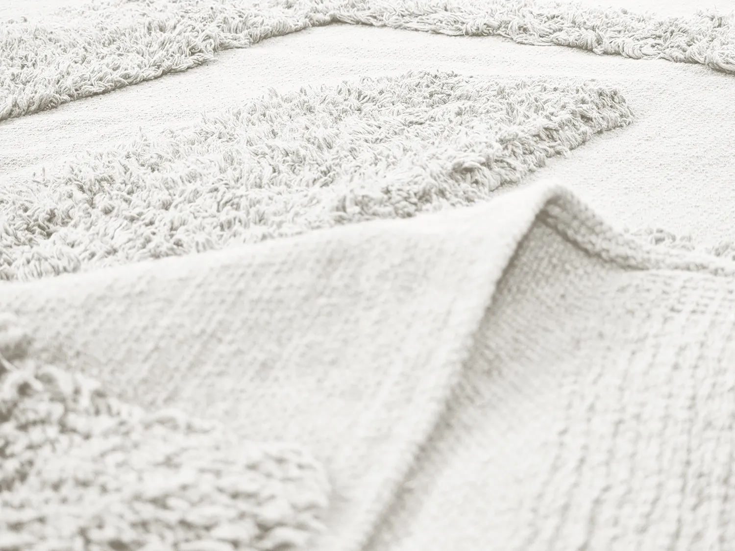 Runde Teppiche - Alexa Natural Cotton Shaggy (offwhite)