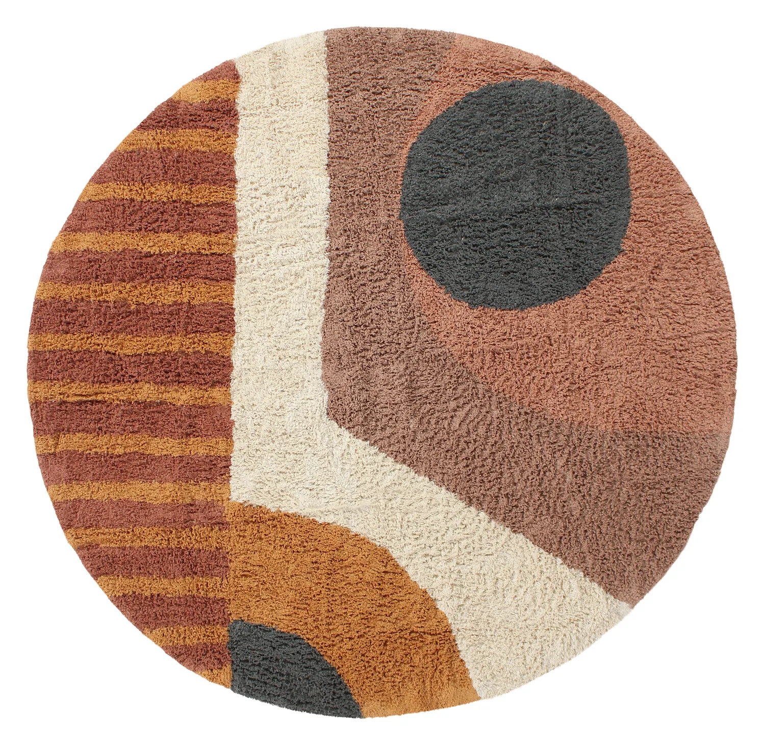 Runde Teppiche - Alpe Natural Cotton Shaggy (multi)