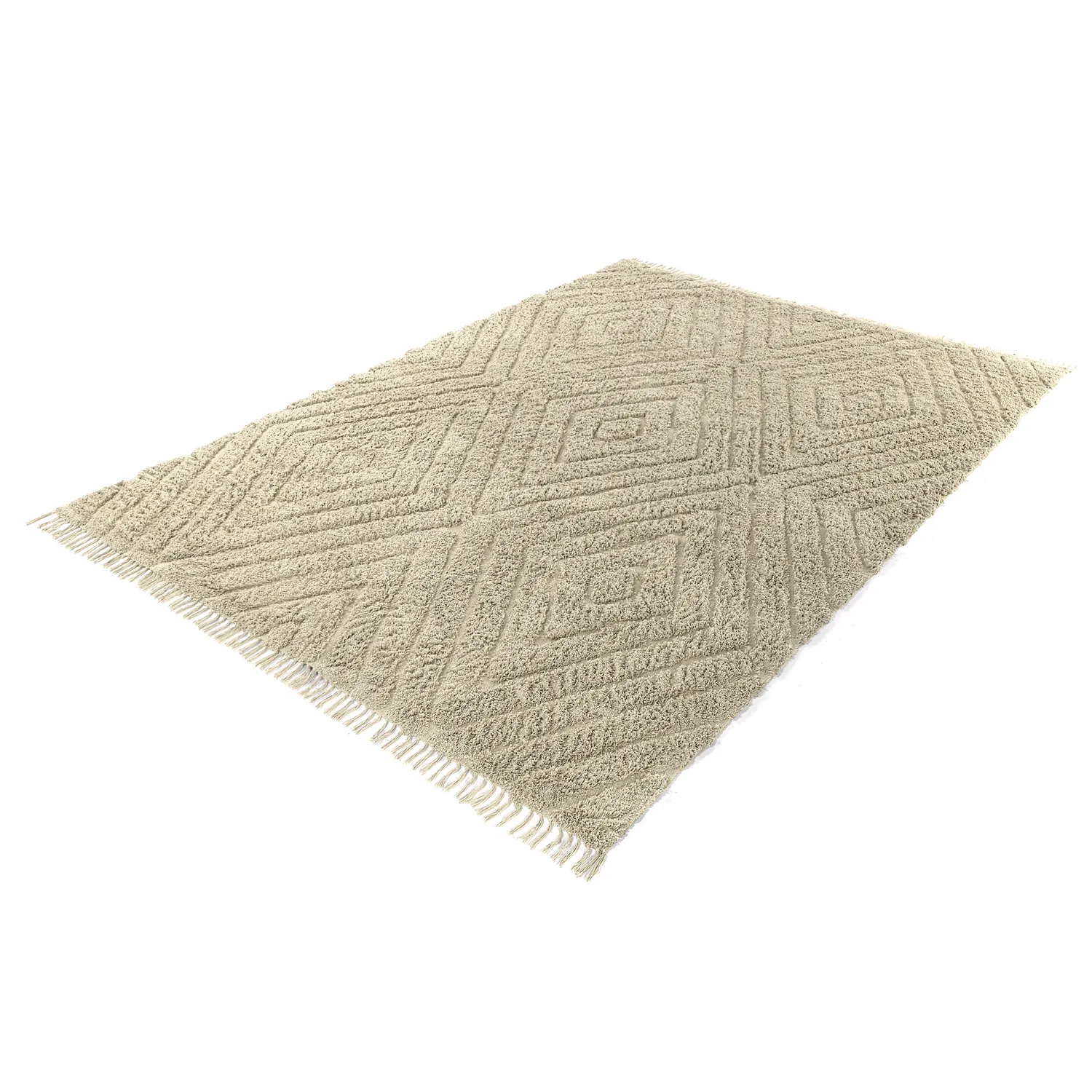 Hochflorteppiche - Amberley Natural Cotton Shaggy (beige)