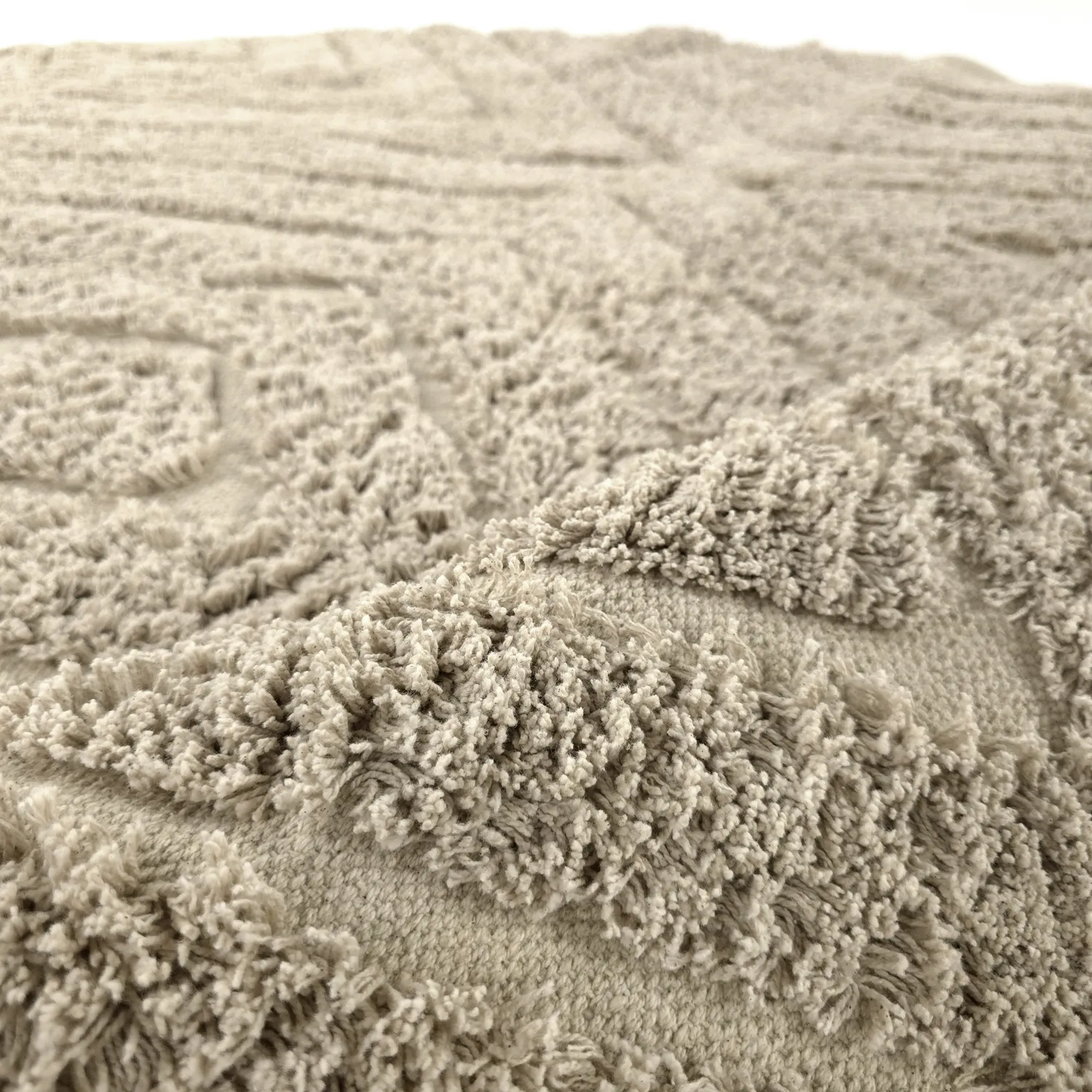 Runde Teppiche - Amberley Natural Cotton Shaggy (beige)