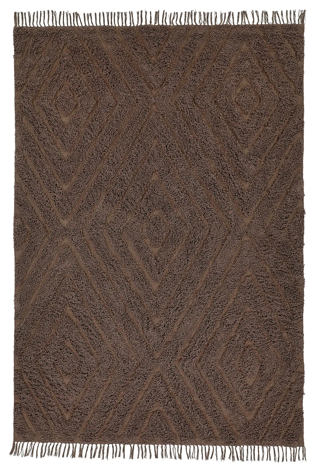Hochflorteppiche - Amberley Natural Cotton Shaggy (braun)