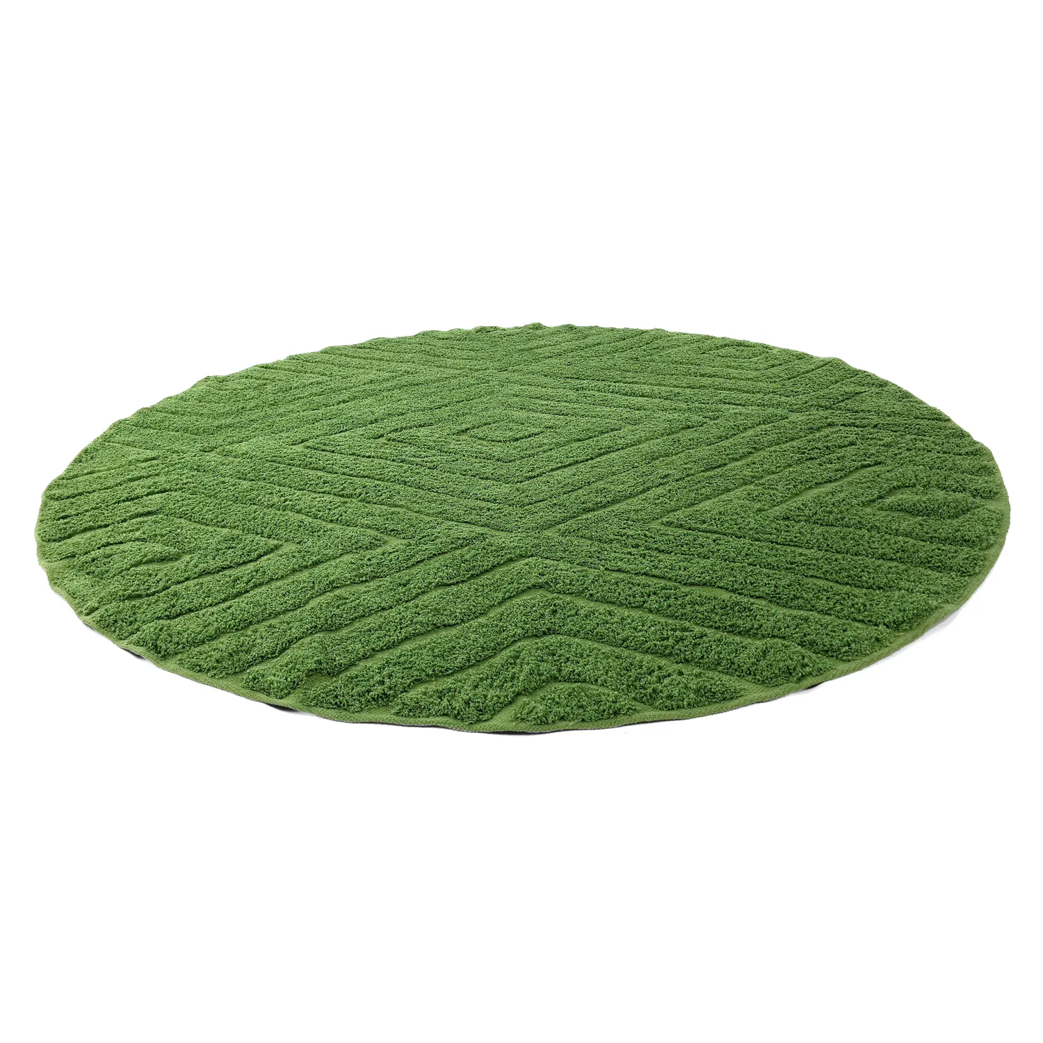 Runde Teppiche - Amberley Natural Cotton Shaggy (grün)