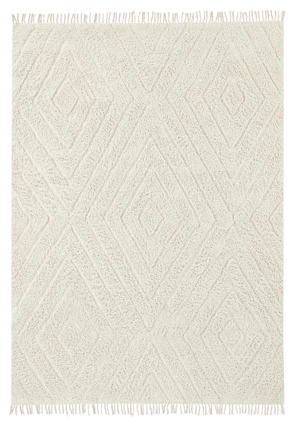 Hochflorteppiche - Amberley Natural Cotton Shaggy (cremefarben)