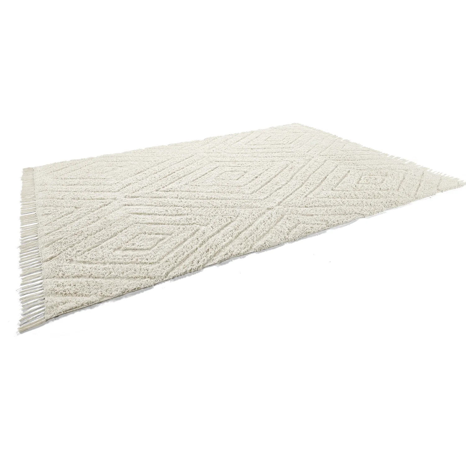 Hochflorteppiche - Amberley Natural Cotton Shaggy (cremefarben)
