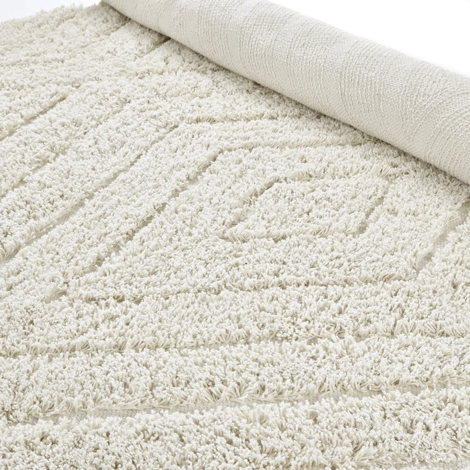 Hochflorteppiche - Amberley Natural Cotton Shaggy (cremefarben)