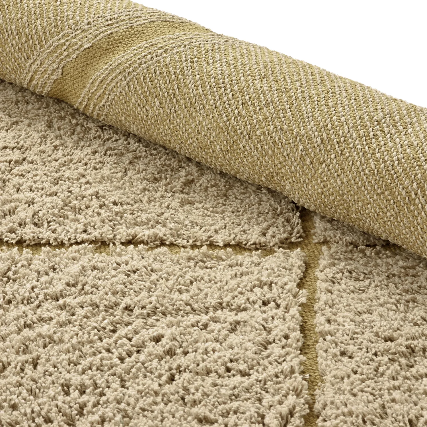 Runde Teppiche - Bellevue Natural Cotton Shaggy (beige/braun)
