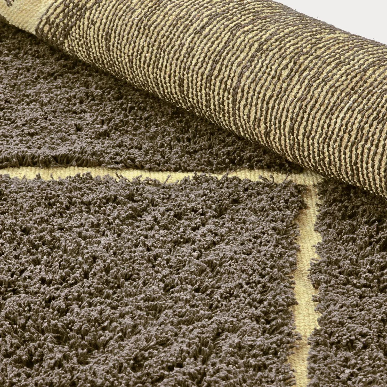 Hochflorteppiche - Bellevue Natural Cotton Shaggy (braun/gelb)