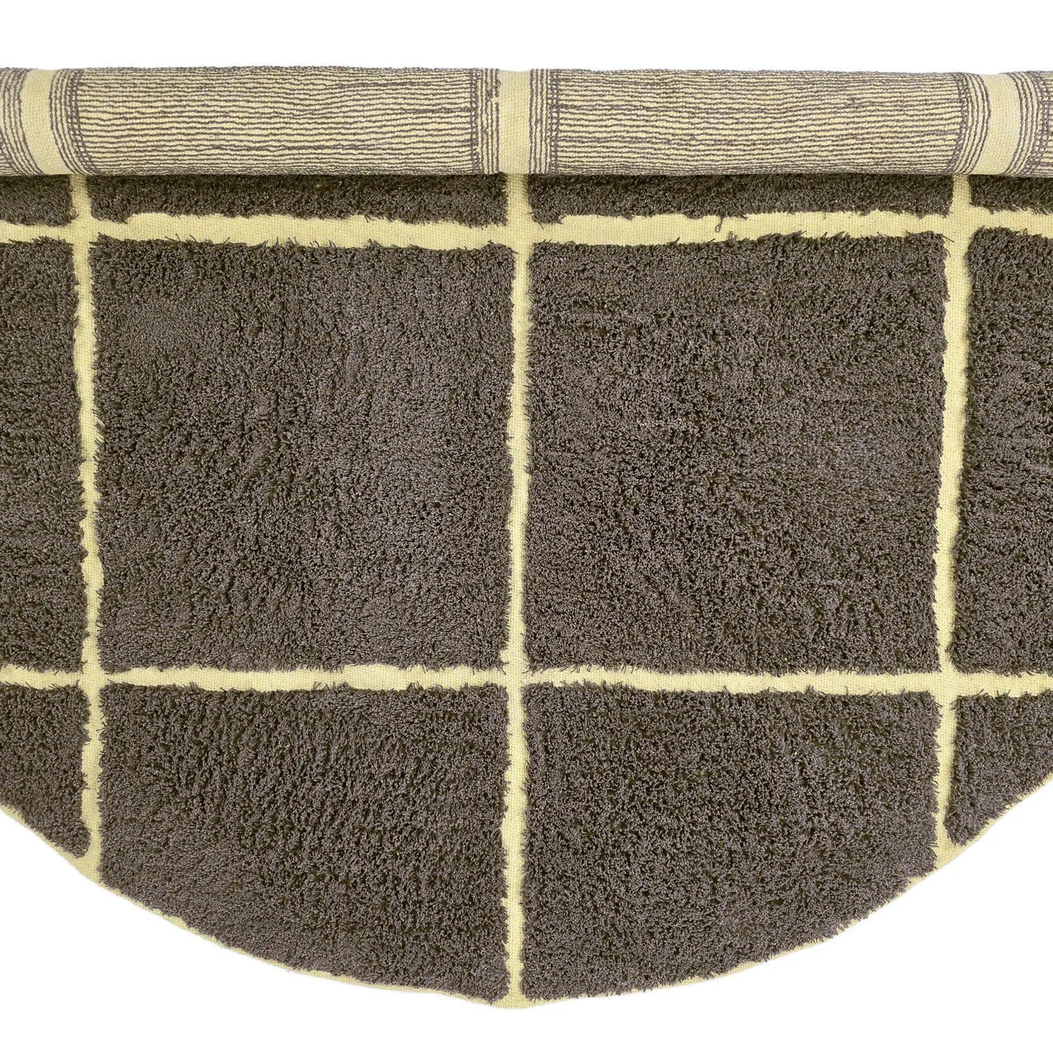 Runde Teppiche - Bellevue Natural Cotton Shaggy (braun/gelb)