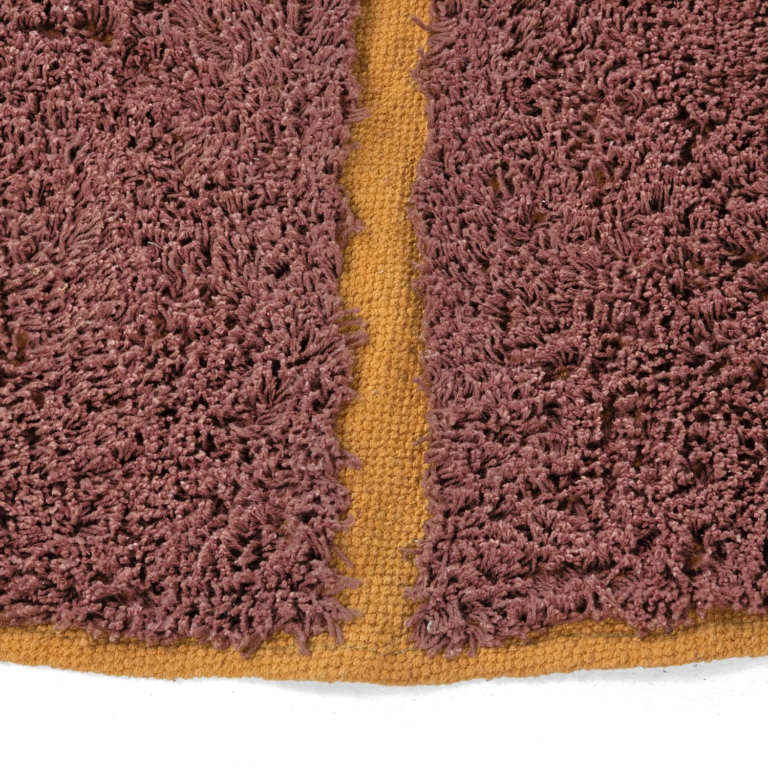 Runde Teppiche - Bellevue Natural Cotton Shaggy (rot/orange)