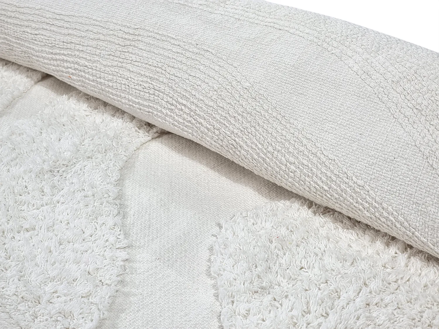 Runde Teppiche - Bonnie Natural Cotton Shaggy (offwhite)