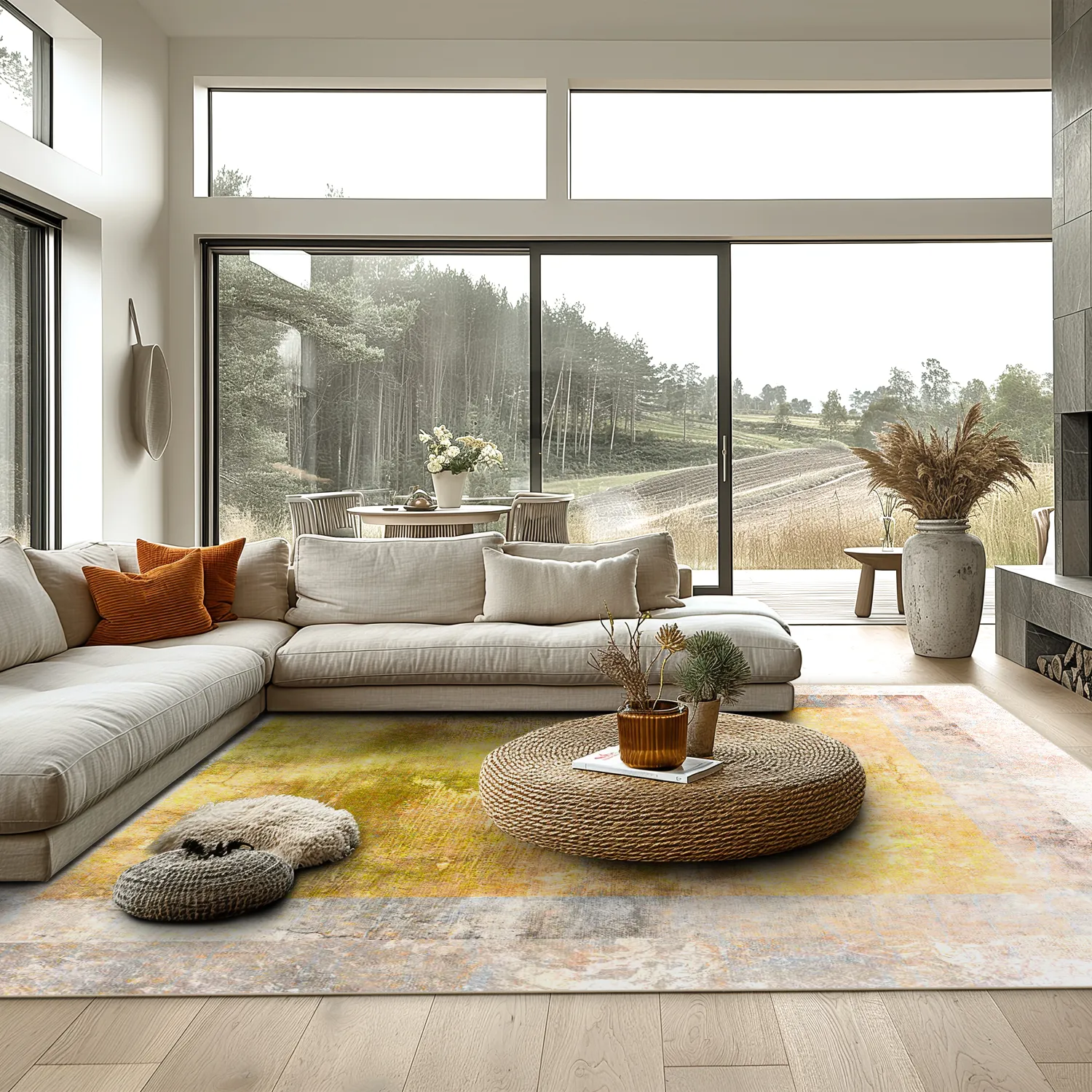 Wilton-Teppich - Budoni (grau/beige/gelb)
