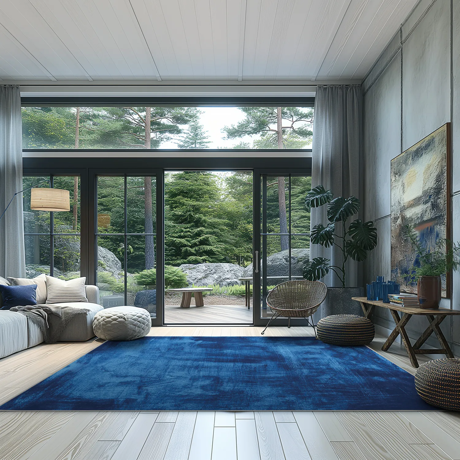 Wilton-Teppich - Campile (blau)
