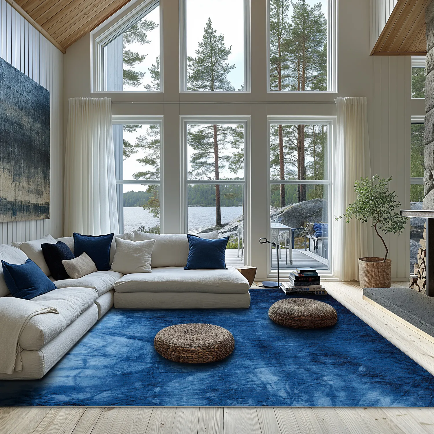 Wilton-Teppich - Cargese (blau)