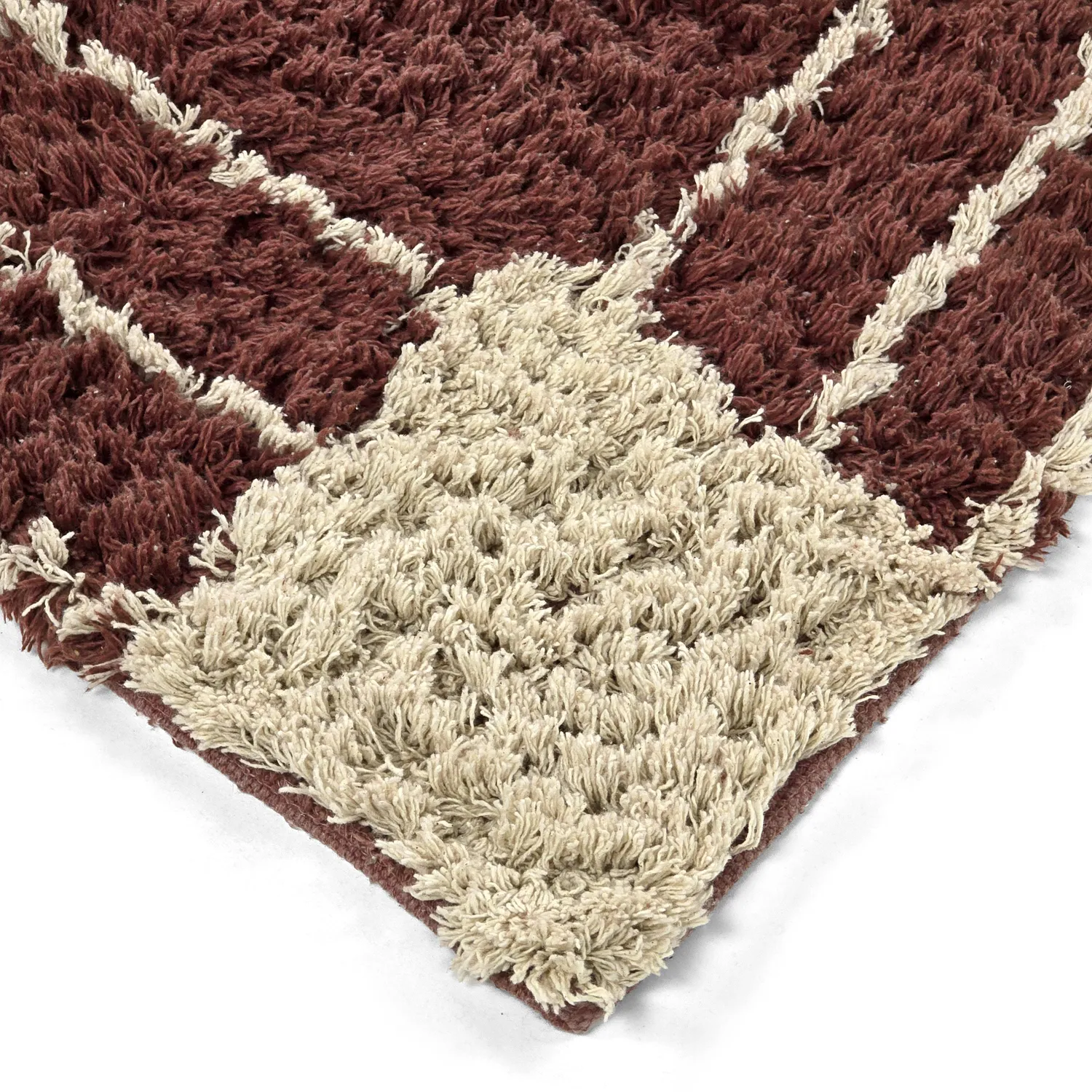 Hochflorteppiche - Cataya Natural Cotton Shaggy (braun/beige)