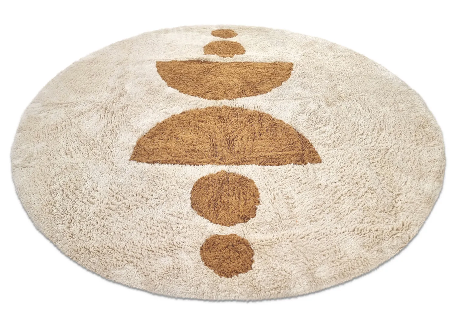 Runde Teppiche - Cervia Natural Cotton Shaggy (beige)