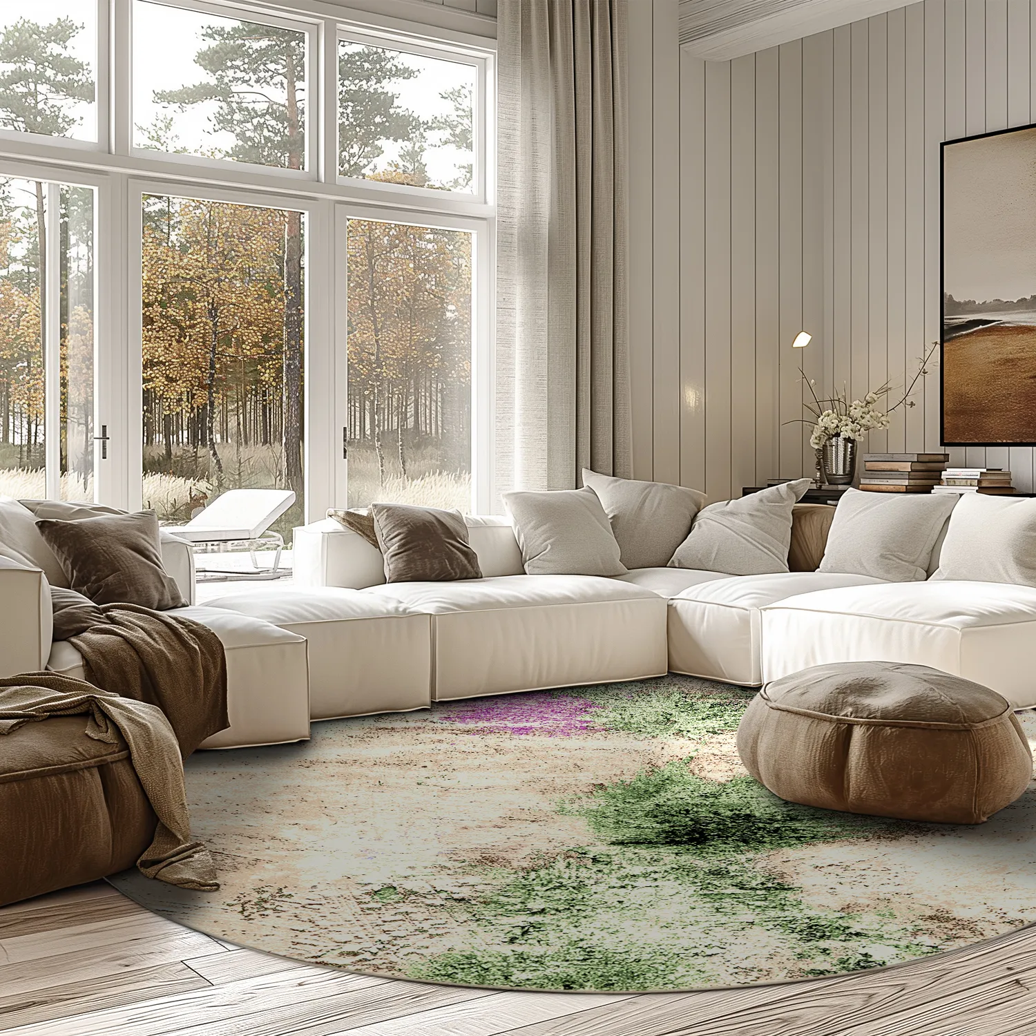 Rund Teppich - Dimos (beige/multi)