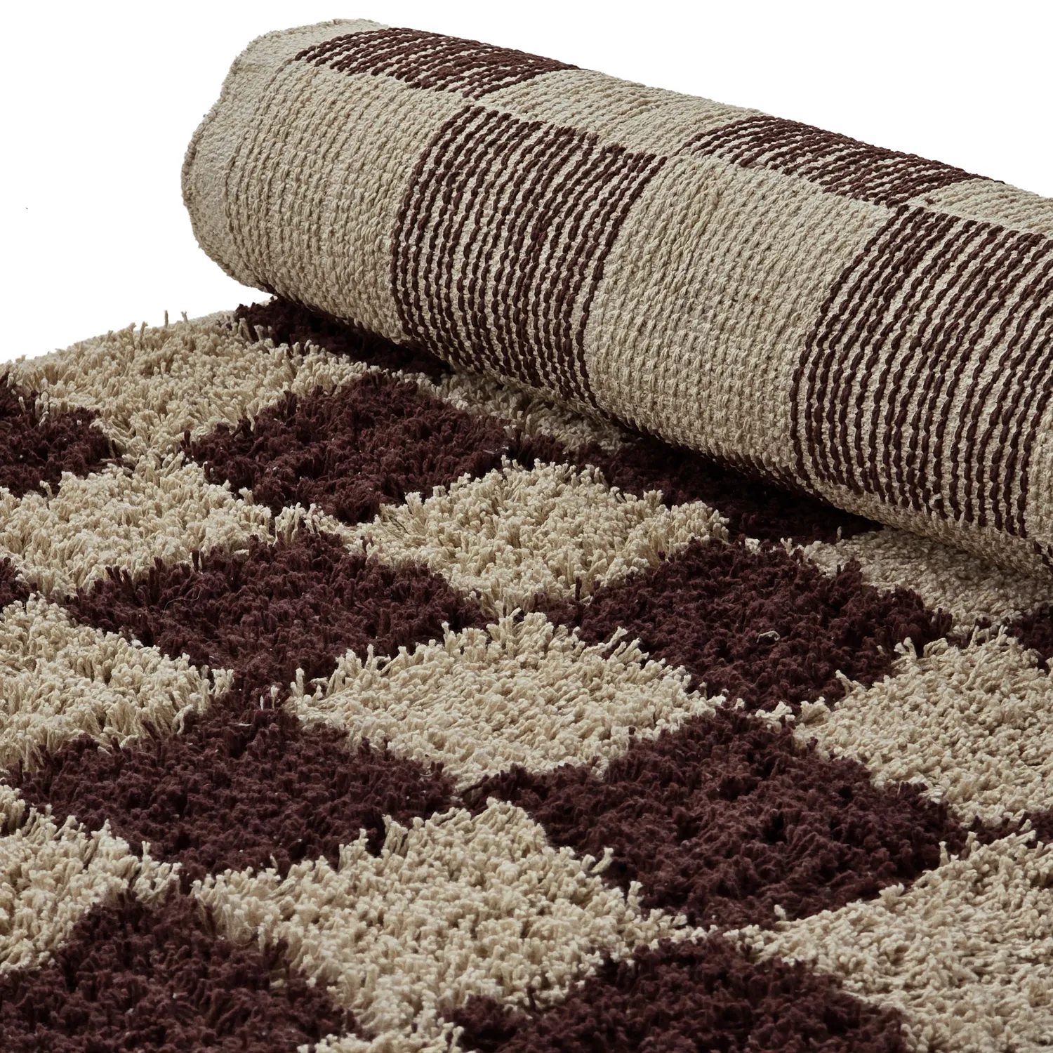 Hochflorteppiche - Elsey Natural Cotton Shaggy (beige/braun)