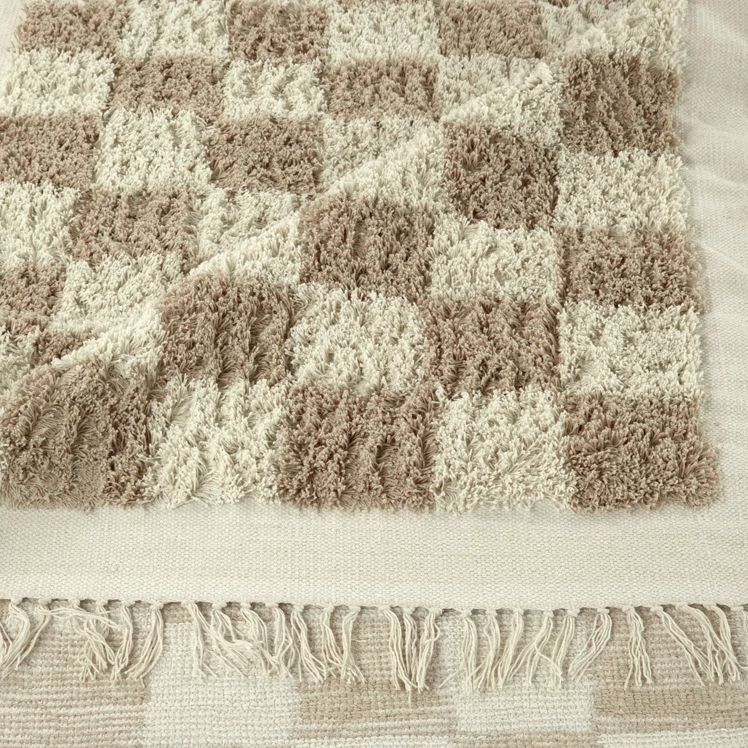 Hochflorteppiche - Elsey Natural Cotton Shaggy (creme/sand)