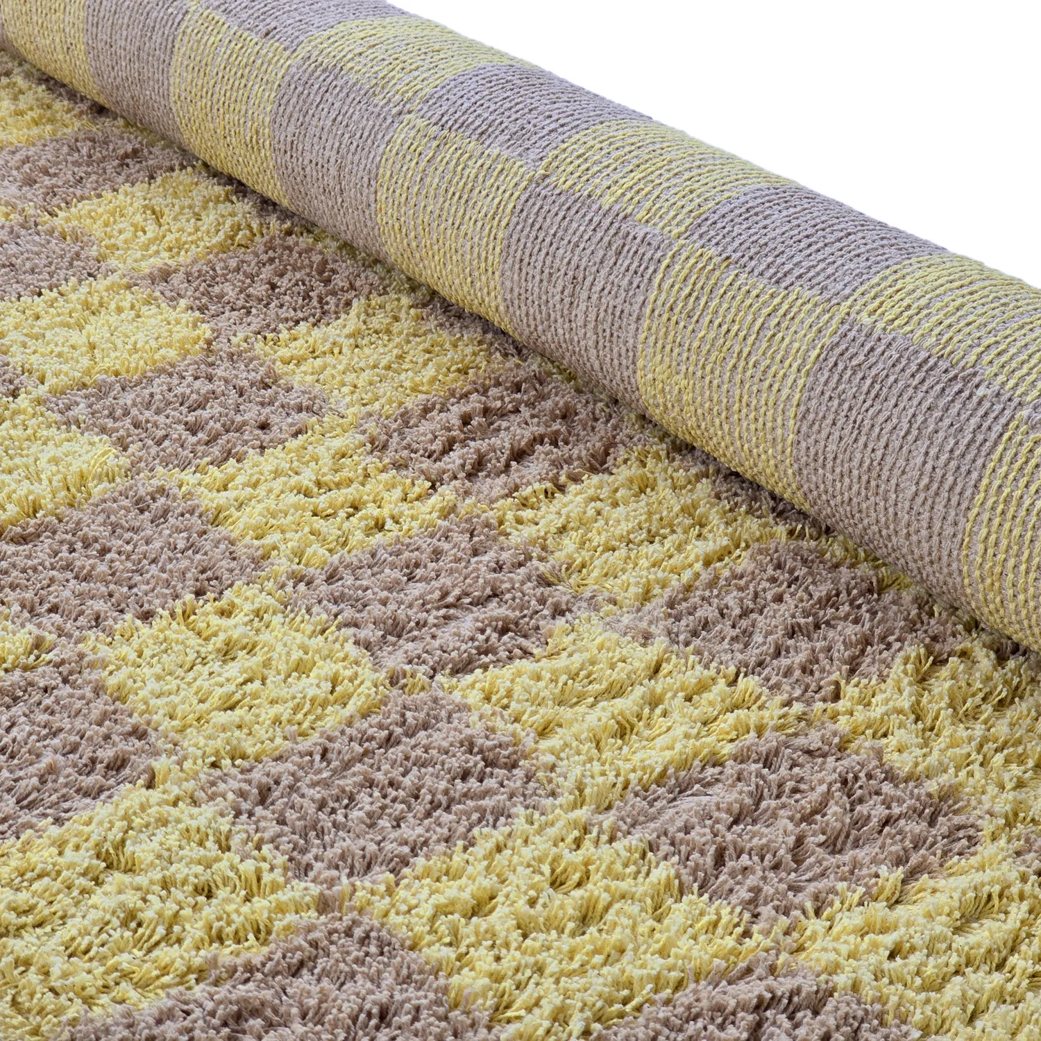 Hochflorteppiche - Elsey Natural Cotton Shaggy (gelb/beige)