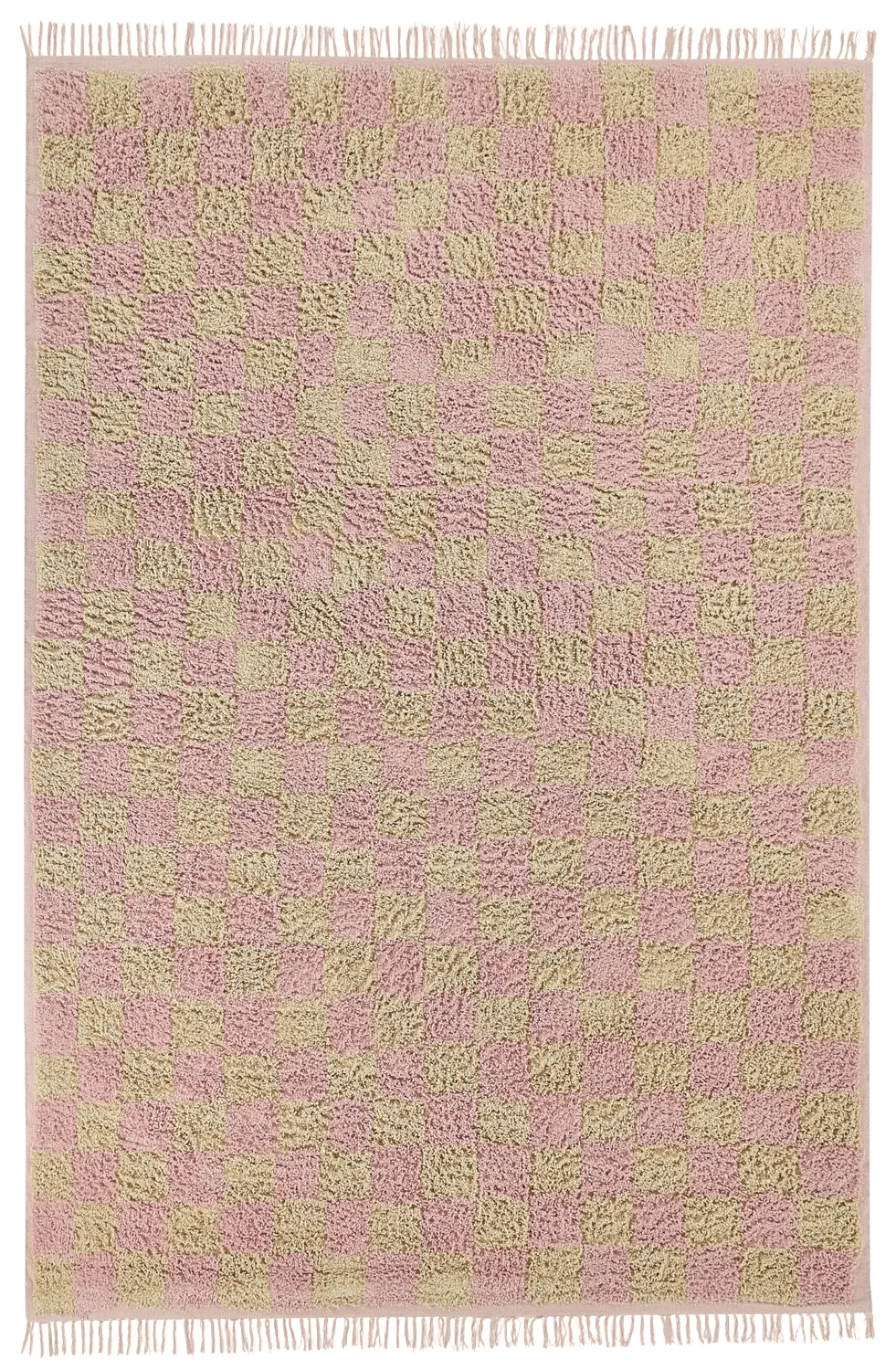 Hochflorteppiche - Elsey Natural Cotton Shaggy (rosa/orange)