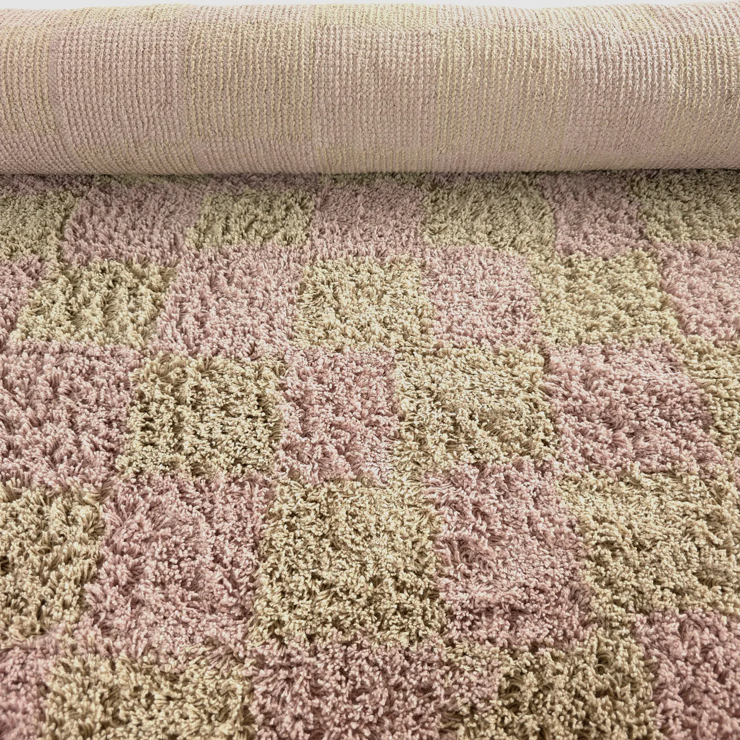 Hochflorteppiche - Elsey Natural Cotton Shaggy (rosa/orange)