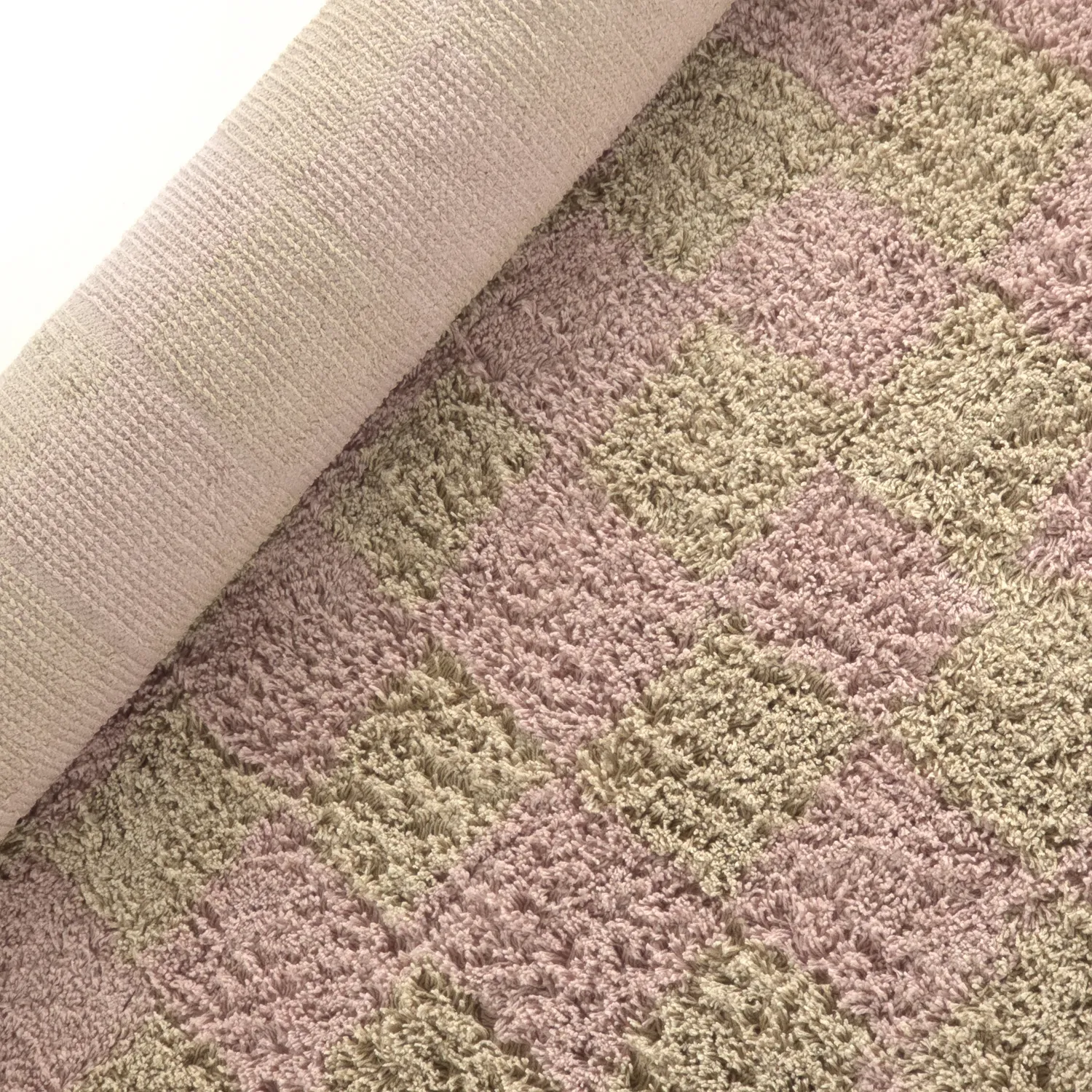 Hochflorteppiche - Elsey Natural Cotton Shaggy (rosa/orange)