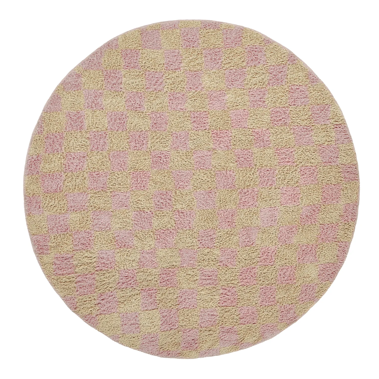 Runde Teppiche - Elsey Natural Cotton Shaggy (rosa/orange)