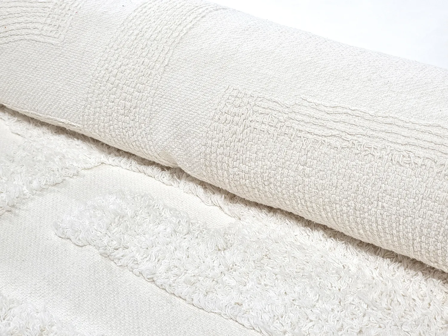 Hochflorteppiche - Fallon Natural Cotton Shaggy (offwhite)