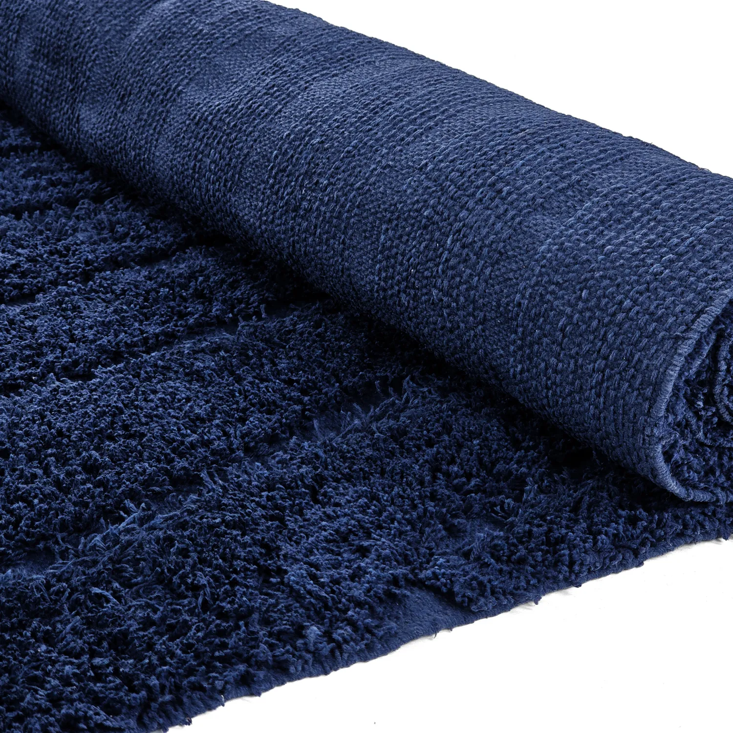 Hochflorteppiche - Farley Natural Cotton Shaggy (blau)