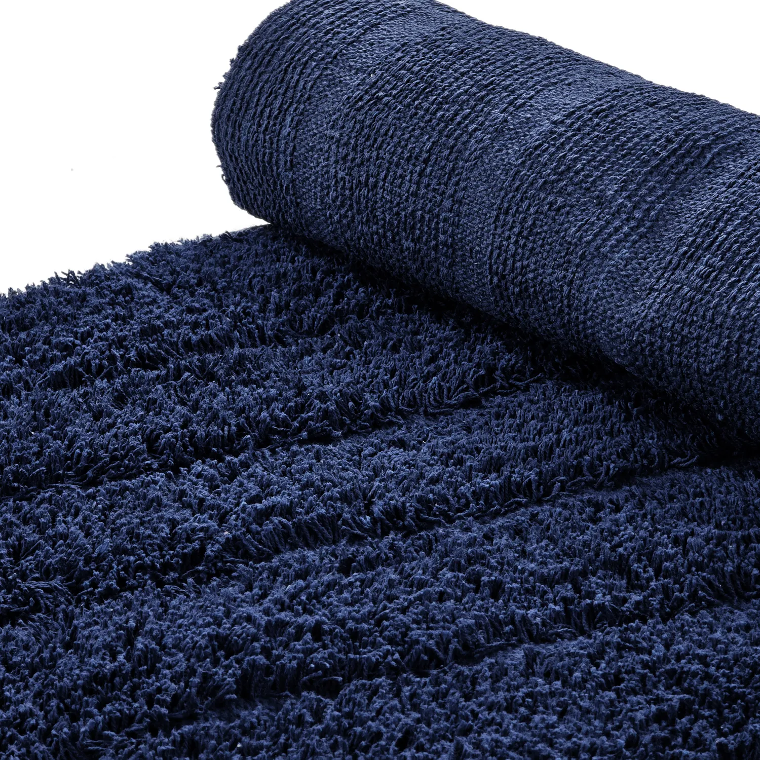 Hochflorteppiche - Farley Natural Cotton Shaggy (blau)