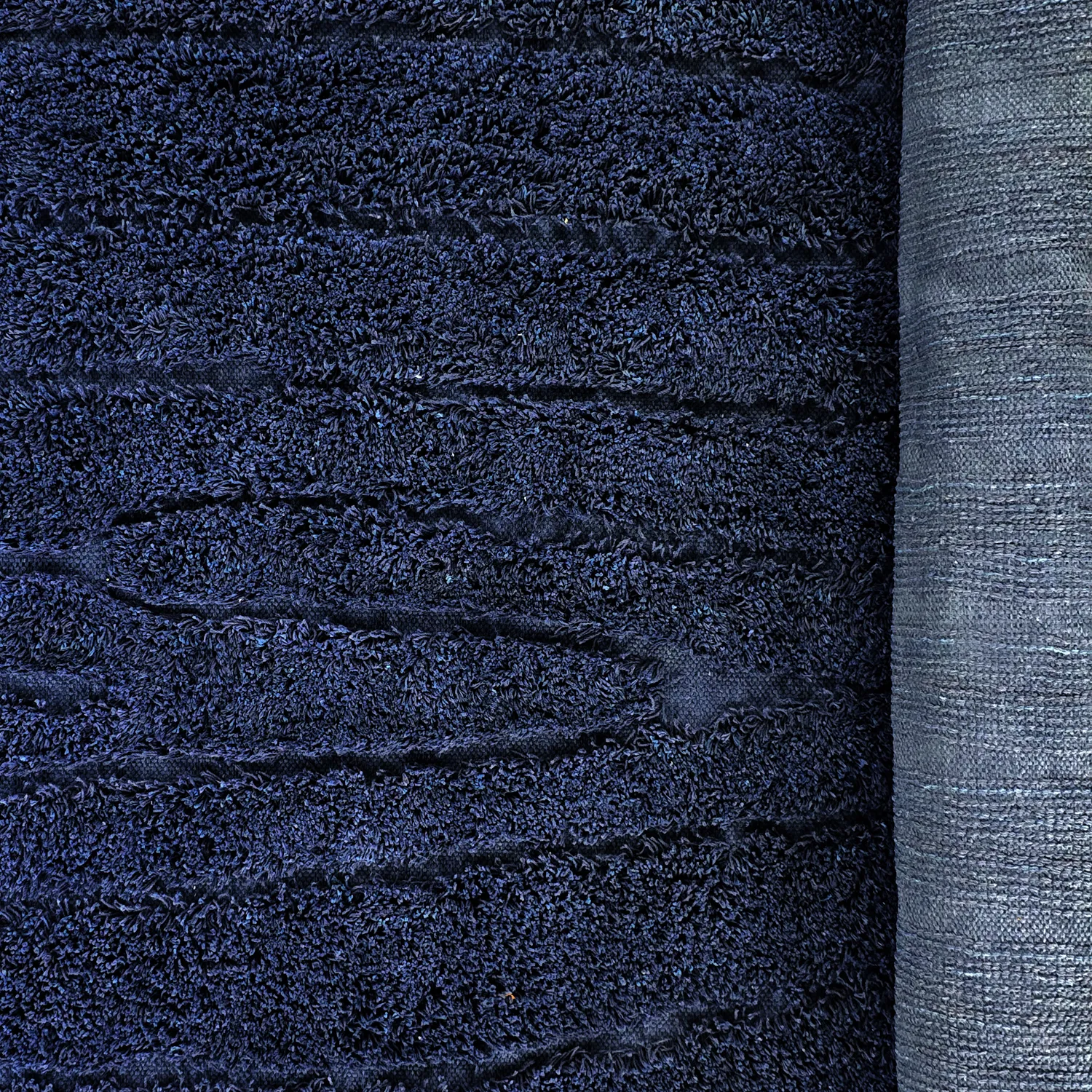 Hochflorteppiche - Farley Natural Cotton Shaggy (blau)