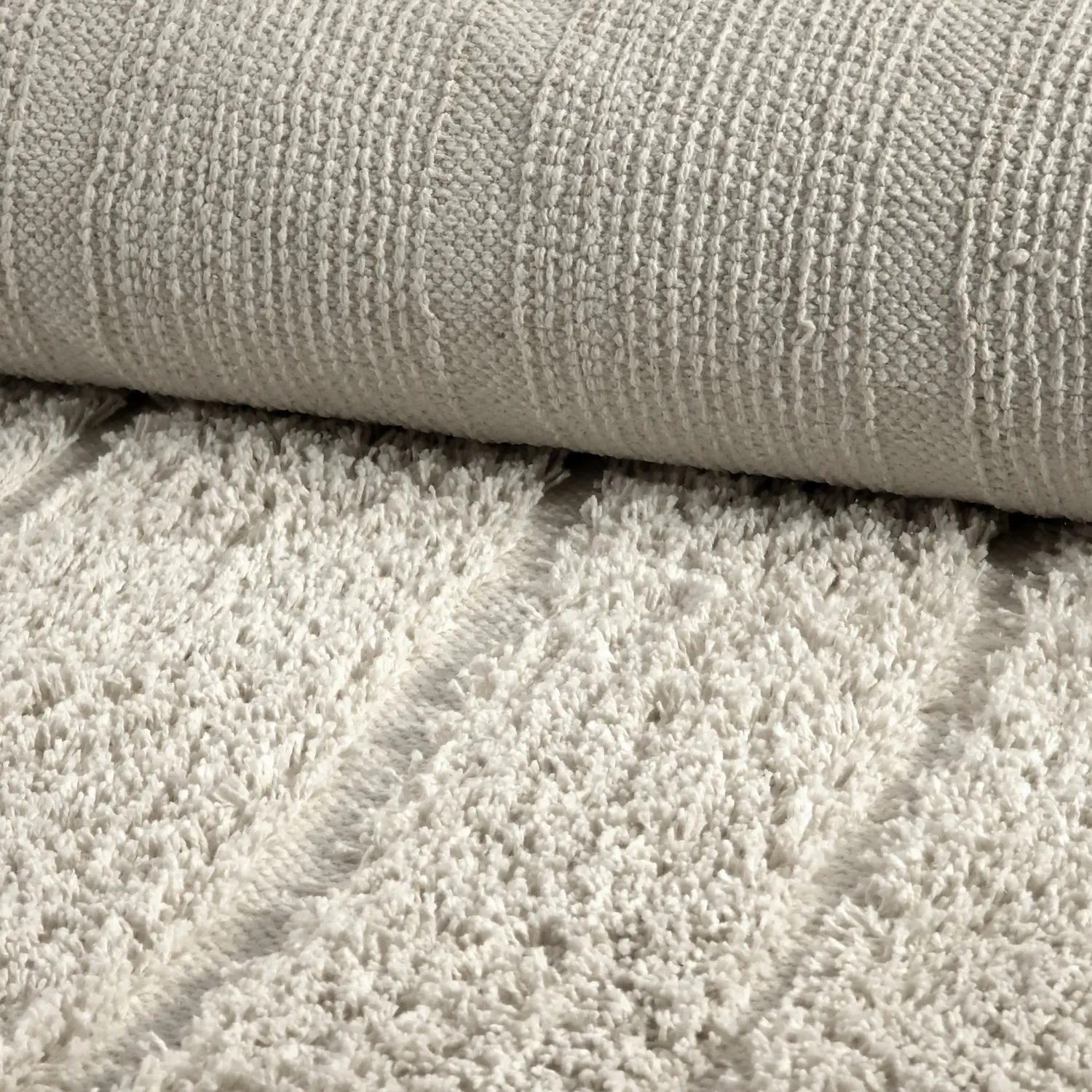 Hochflorteppiche - Farley Natural Cotton Shaggy (cremefarben)