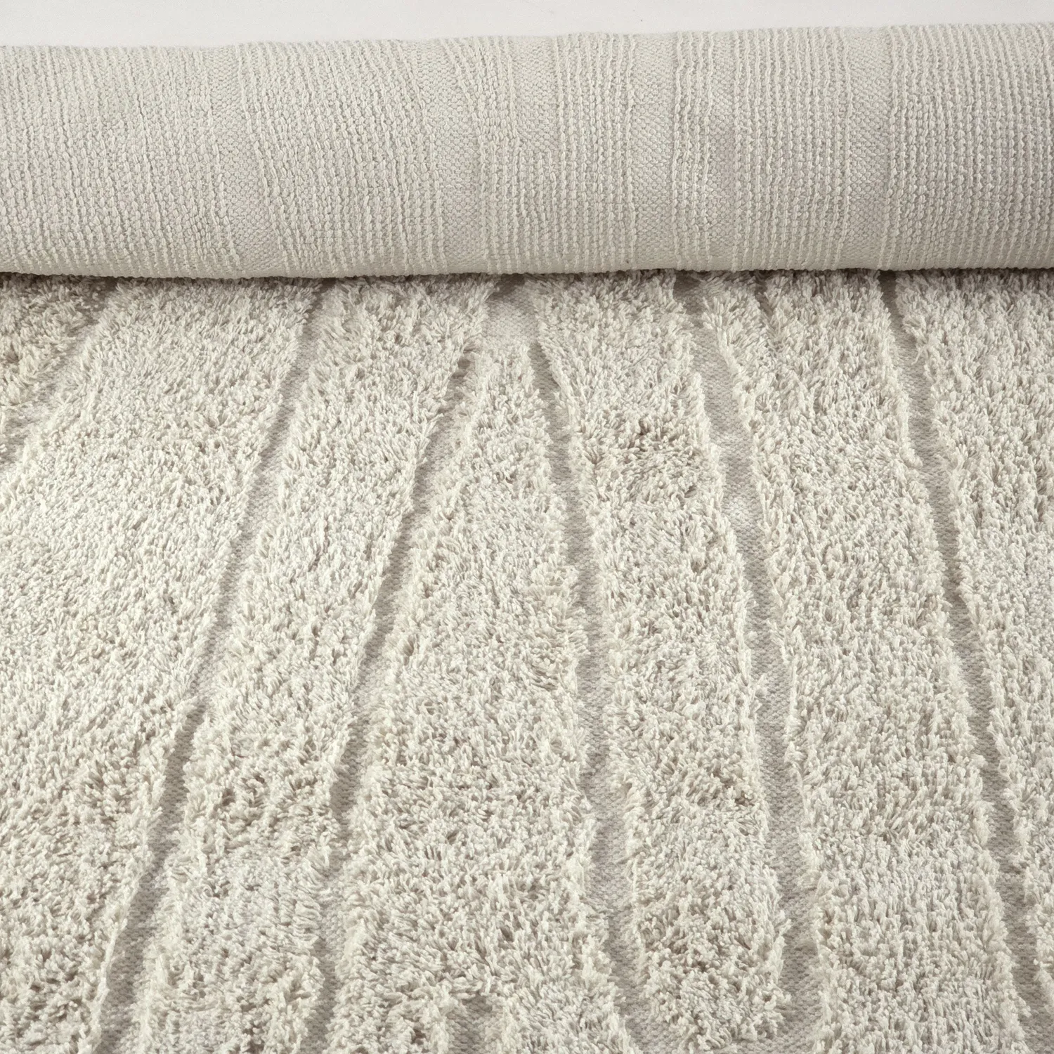 Hochflorteppiche - Farley Natural Cotton Shaggy (cremefarben)