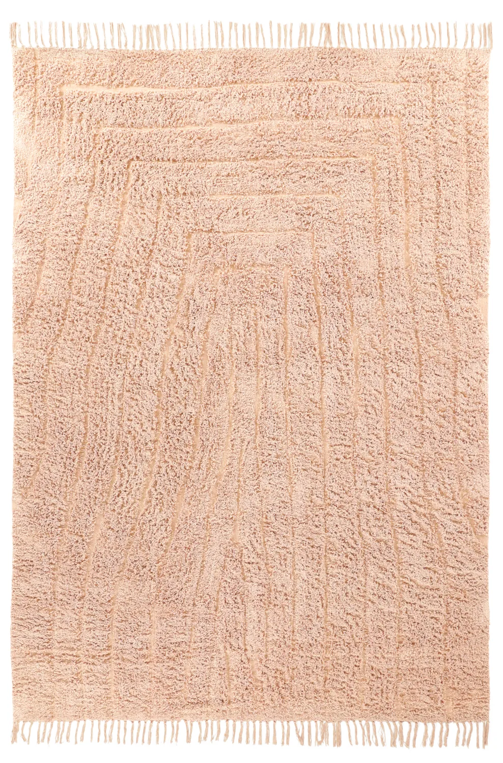 Hochflorteppiche - Farley Natural Cotton Shaggy (rosa)